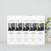 Zwart WitFoto 2x7" DIY Funeral Bladwijzer Sjabloon (Staand voorkant)
