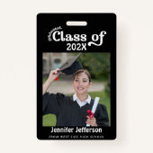 Zwart-witfoto Afstuderen Badge (Voorkant)