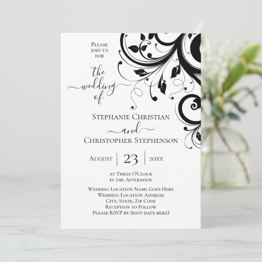 Zwart-witfoto en QR-code Kaart (Staand voorkant)