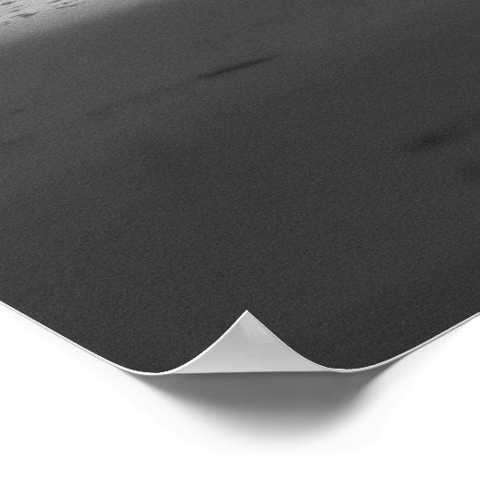 Zwart-witfoto op het strand - zeebaars poster (Hoek)