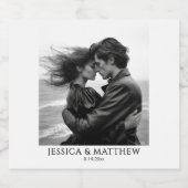 Zwart-witfoto Sparkling Wijnetiket (Enkel label)