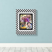 Zwart-witfotocollage Canvas Afdruk (Insitu (Houten vloer))