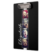 Zwart-witfotocollage vierkantjes, speciaal geperso klembord (Links)