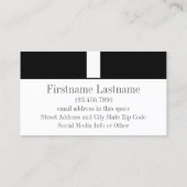 Zwart-witfotocollage vierkantjes, speciaal geperso visitekaartje (Achterkant)