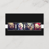 Zwart-witfotocollage vierkantjes, speciaal geperso visitekaartje (Voorkant)
