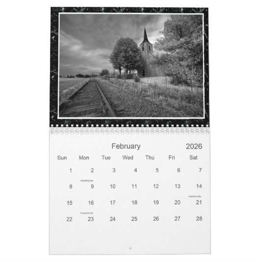 Zwart-witfotografie Kalender (Feb 2026)