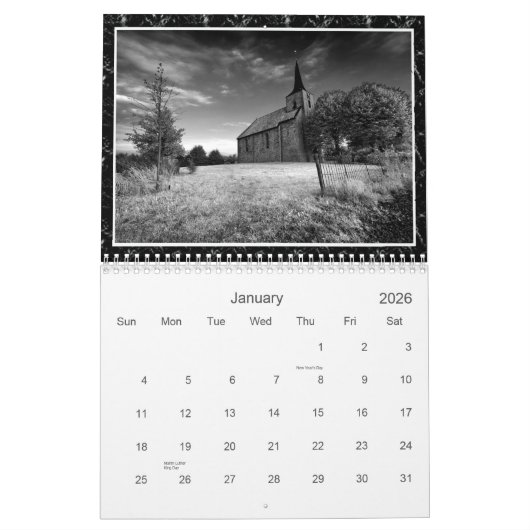 Zwart-witfotografie Kalender (Jan 2026)