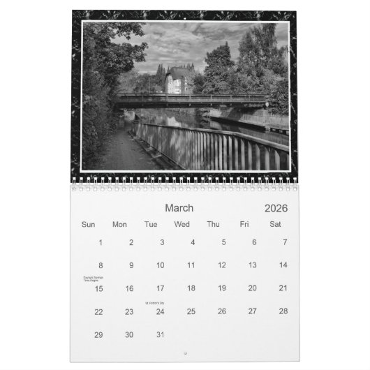 Zwart-witfotografie Kalender (Mar 2026)