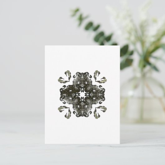 Zwart-witfractal Briefkaart (Staand voorkant)
