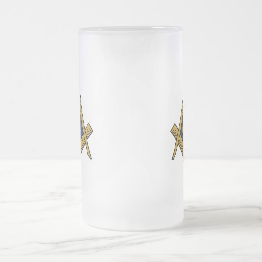 Zwart-witfreemason-kompas Matglas Bierpul (Center)