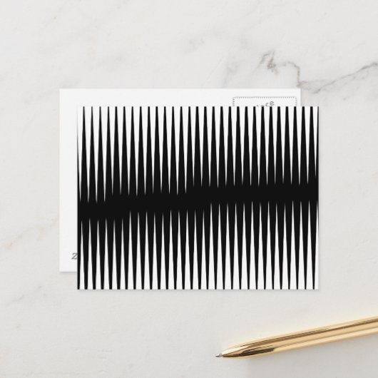 Zwart-witfrequentie Briefkaart (Voorkant / Achterkant in situ)