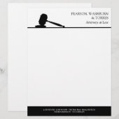 Zwart-witgavel-advocaten bij wet custom briefhoofd (Voorkant / Achterkant)