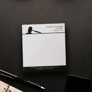 Zwart-witgavel-advocaten bij wet notitieblok