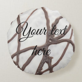 Zwart-witgebak Rond Kussen