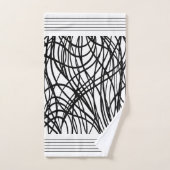 Zwart-witgeborsteld grijs bad handdoek (Handdoek)