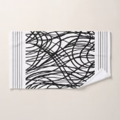 Zwart-witgeborsteld grijs bad handdoek (Handdoek)