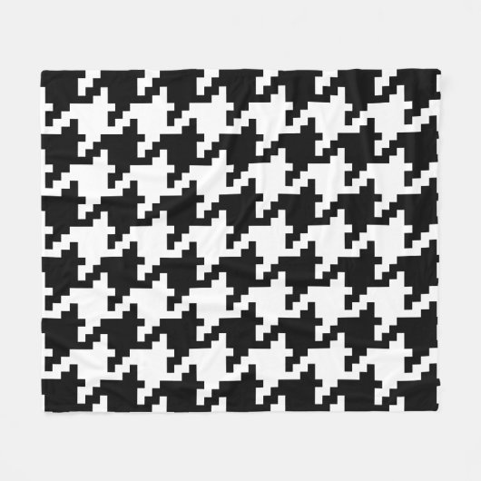 Zwart-witgeluid Fleece Deken (Voorkant (Horizontaal))