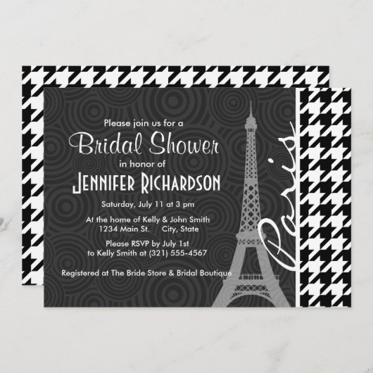 Zwart-witgeluid; Parijs Kaart (Voorkant / Achterkant)