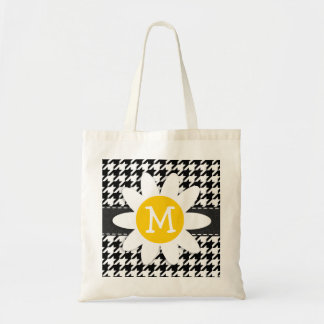 Zwart-witgeluid.; Spring Daisy Tote Bag