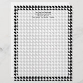 Zwart-witgeluid stijlvolle Mode Designer Persoonlijk Briefhoofd (Voorkant / Achterkant)