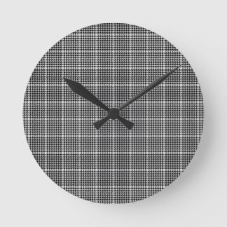 Zwart-witgeluid Tartan Pset Ronde Klok