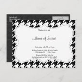 Zwart-witgeluid Uitnodiging Briefkaart (Voorkant / Achterkant)