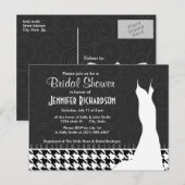 Zwart-witgeluid Uitnodiging Briefkaart (Voorkant / Achterkant)