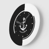 Zwart-witGeometrisch ontwerp met bootveranker Grote Klok (Hoek)