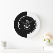 Zwart-witGeometrisch ontwerp met bootveranker Grote Klok (Huis)