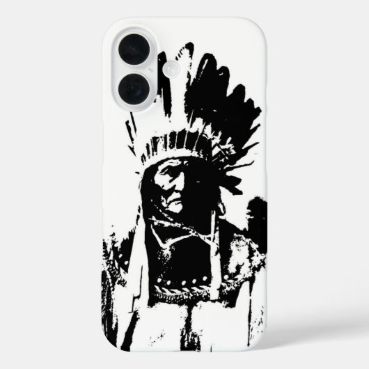 Zwart-witGeronimo Case-Mate iPhone Case (Achterkant)