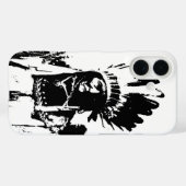 Zwart-witGeronimo Case-Mate iPhone Case (Achterkant (horizontaal))