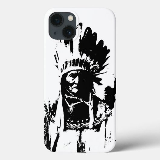 Zwart-witGeronimo Case-Mate iPhone Case (Achterkant)