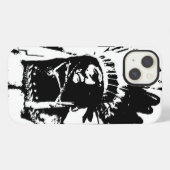 Zwart-witGeronimo iPhone Hoesje (Achterkant horizontaal)