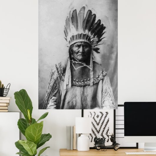 Zwart-witGeronimo Poster Geschiedenis Fotografie (Thuiskantoor)