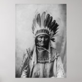 Zwart-witGeronimo Poster Geschiedenis Fotografie (Voorkant)