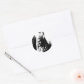 Zwart-witGeronimo Ronde Sticker (Envelop)
