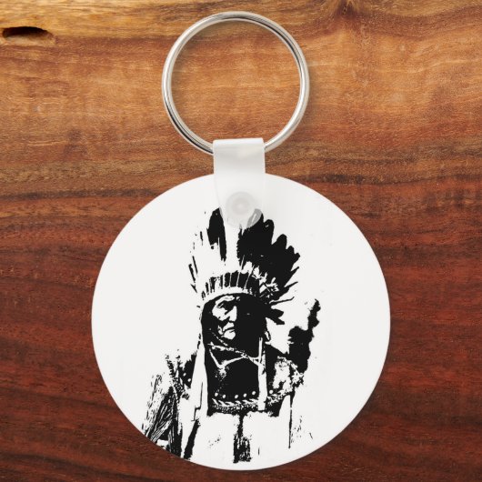 Zwart-witGeronimo Sleutelhanger (Voorkant)