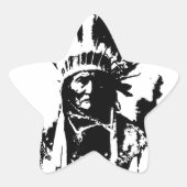 Zwart-witGeronimo Ster Sticker (Voorkant)