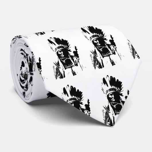Zwart-witGeronimo Stropdas (Opgerold)