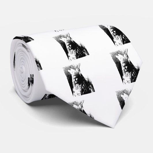 Zwart-witGeronimo Stropdas (Opgerold)