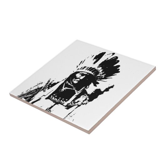 Zwart-witGeronimo Tegeltje (Zijkant)