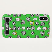 Zwart-witgestreept Football Shirten. Case-Mate iPhone Case (Achterkant (horizontaal))