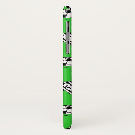 Zwart-witgestreept Football Shirten. Case-Mate iPhone Case (Achterkant/links)