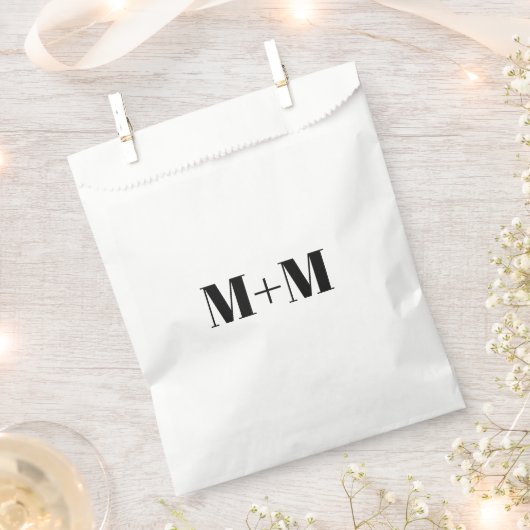 Zwart-witgetal met Initiaal aanpassen Bedankzakje (Geknipt)