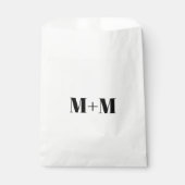 Zwart-witgetal met Initiaal aanpassen Bedankzakje (Voorkant)