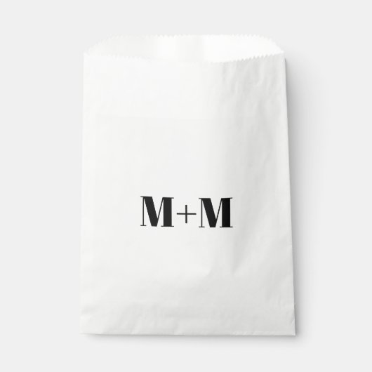 Zwart-witgetal met Initiaal aanpassen Bedankzakje (Voorkant)