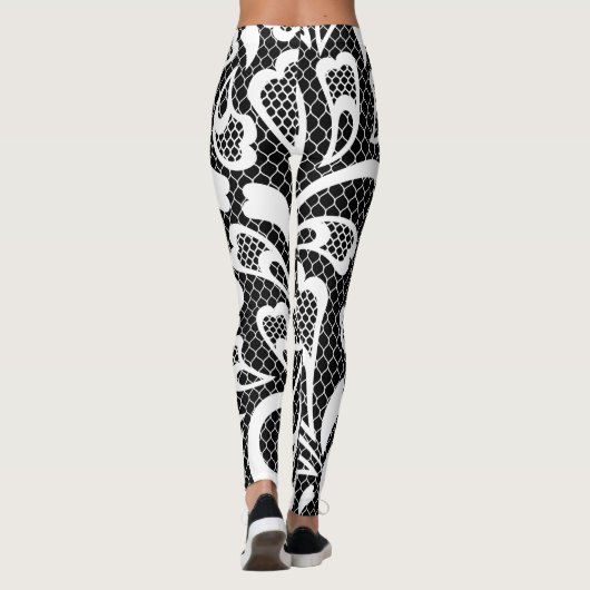 Zwart-witgezicht Leggings (Achterkant)