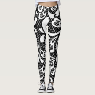Zwart-witgezicht Leggings