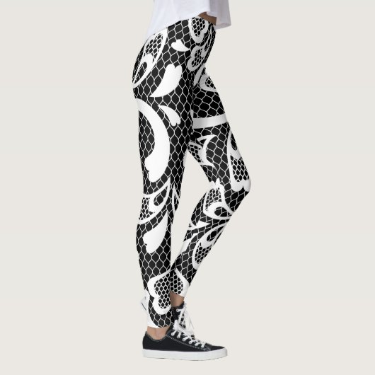 Zwart-witgezicht Leggings (Rechts)