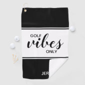 Zwart-witgolfer Quote Golf alleen op maat Golfhanddoek (Insitu)